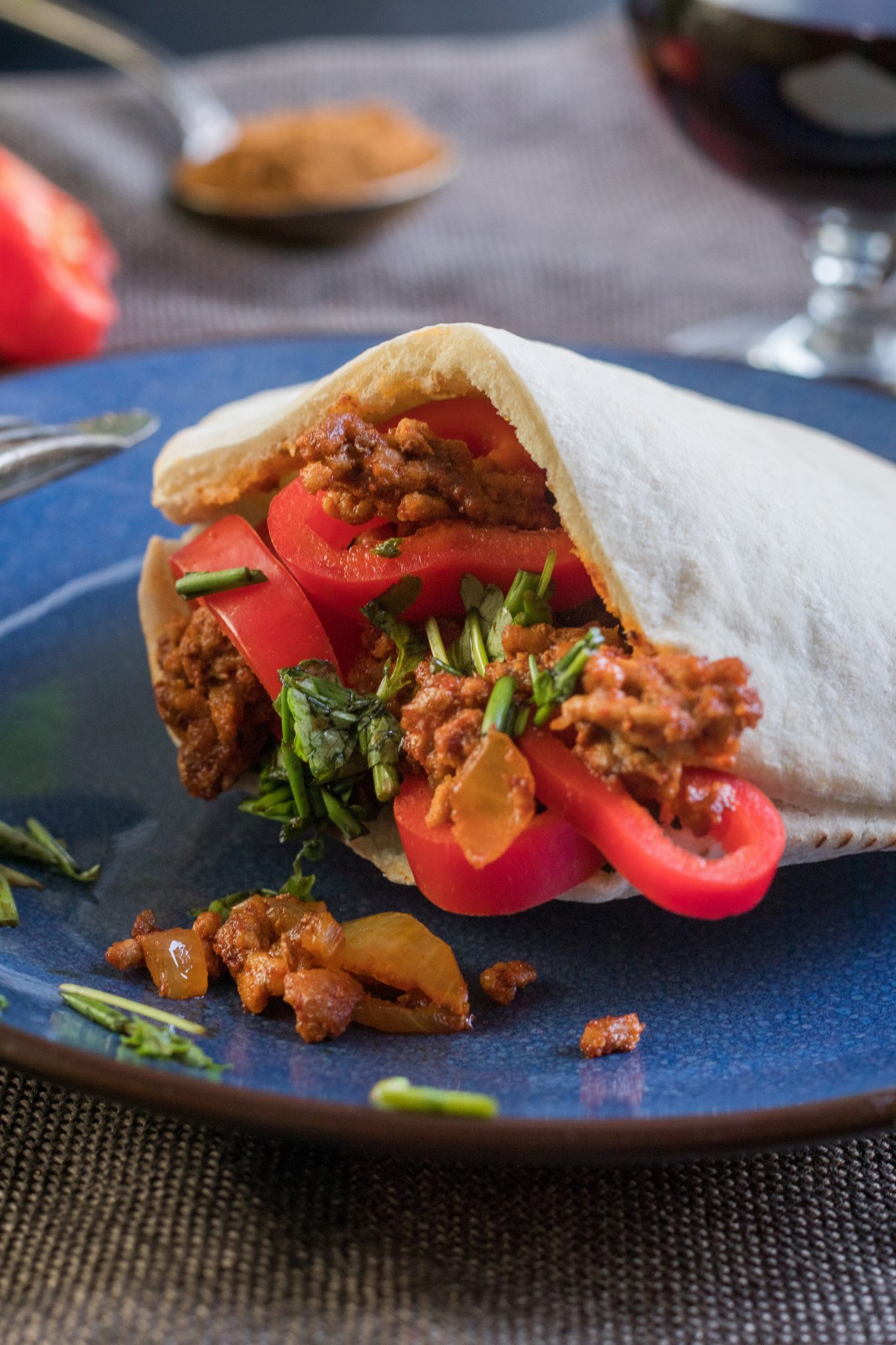 Mexikanische Pita mit Hackfleisch und Paprika - Mestemacher.de