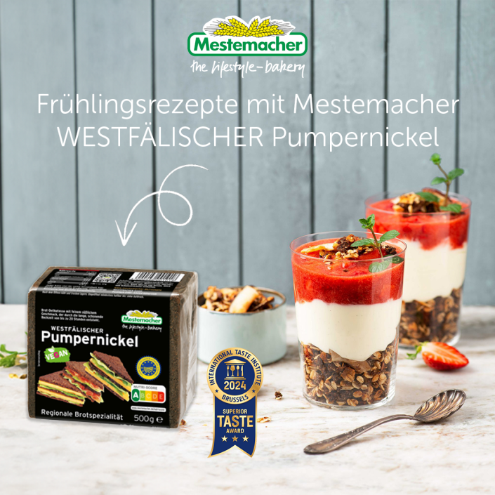 Frühlingsrezepte mit Mestemacher WESTFÄLISCHER Pumpernickel